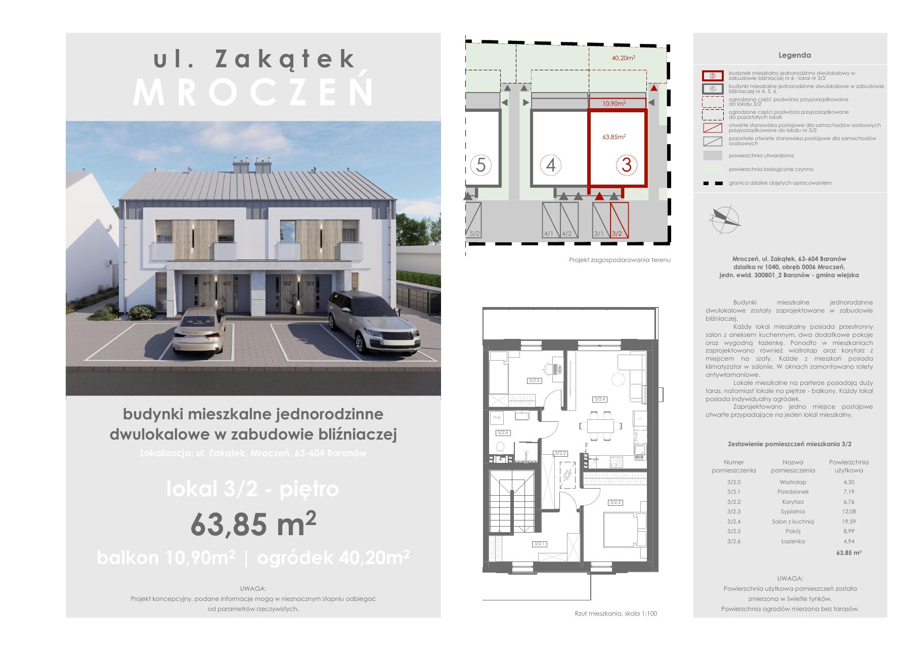 Karta mieszkania 3/2